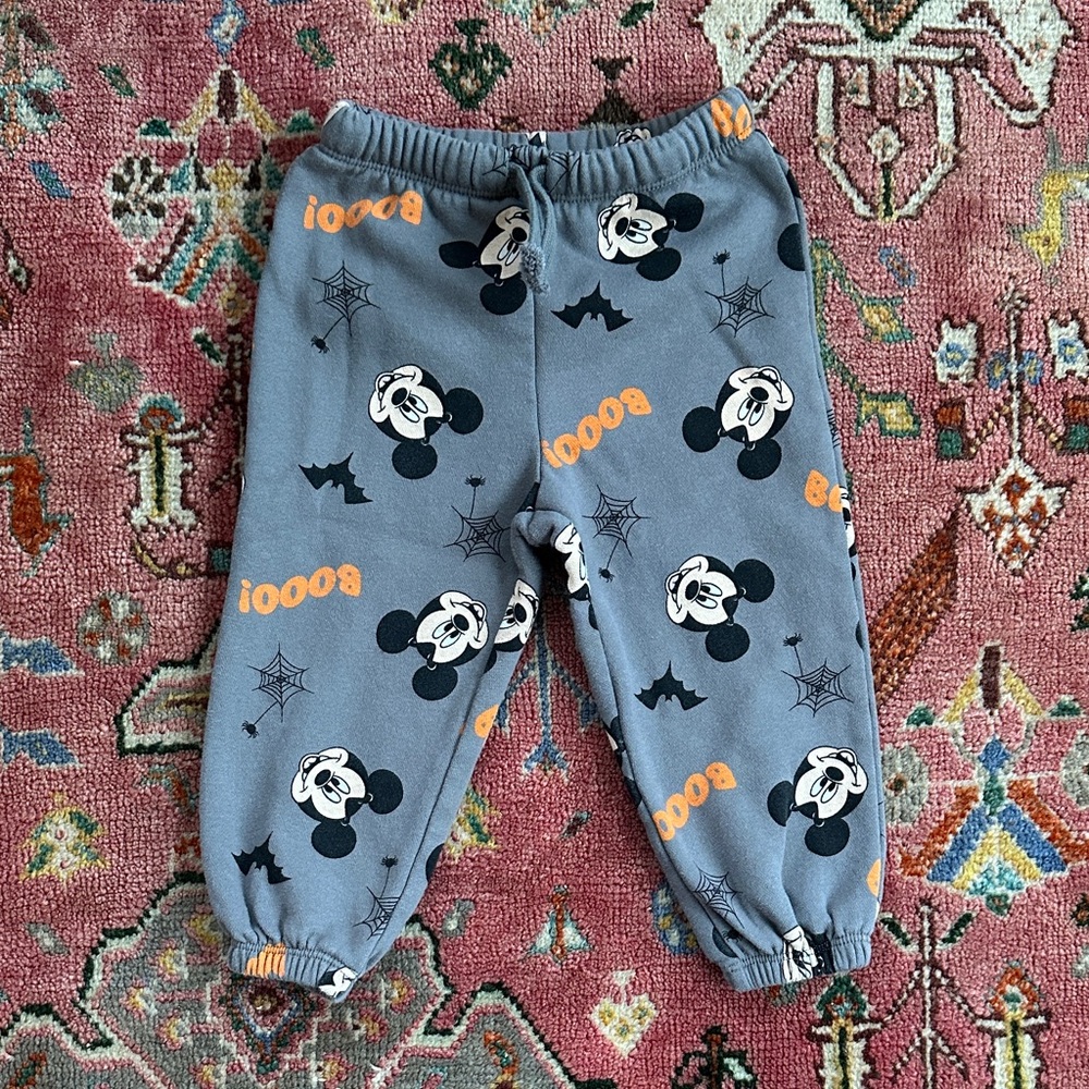 H&M x Disney Mickey Mouse Halloween Themed Jogger Pants